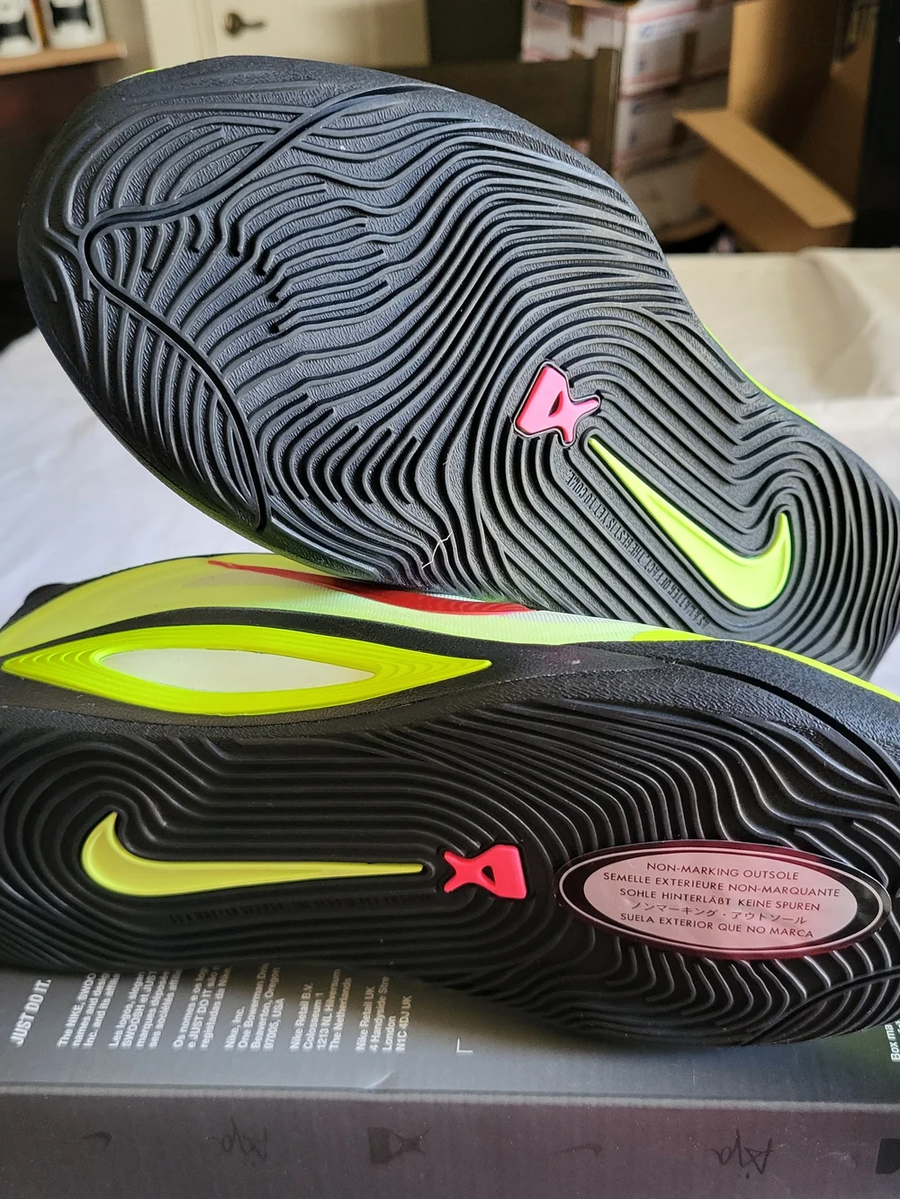 *NEW* Nike Aja Wilson A'One SE GS Black/Hyper Pink/Volt Sneaker Size 7Y Women 8